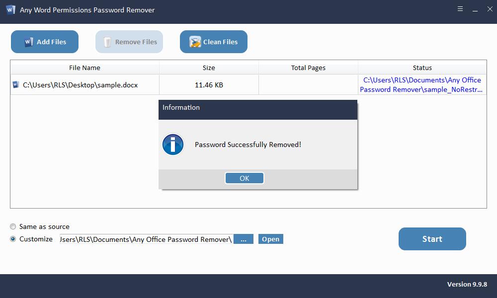 Any Word Permissions Password Remover For Windows Free Download