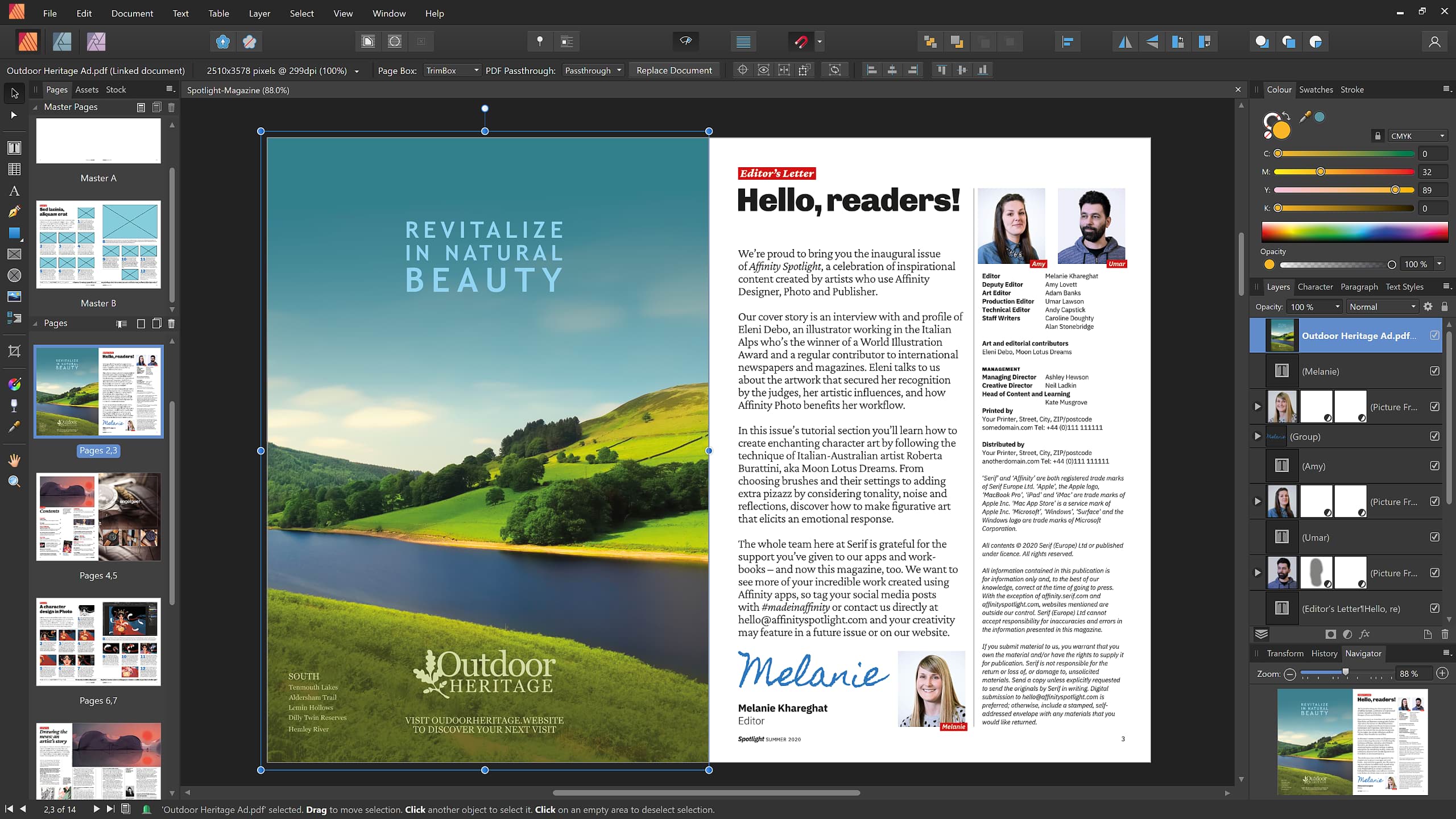 affinity publisher guides manager