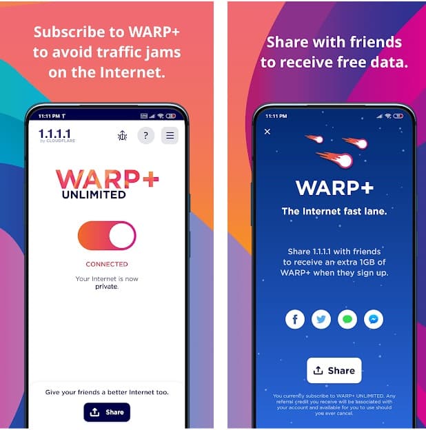 Warp app faster safer internet mod app