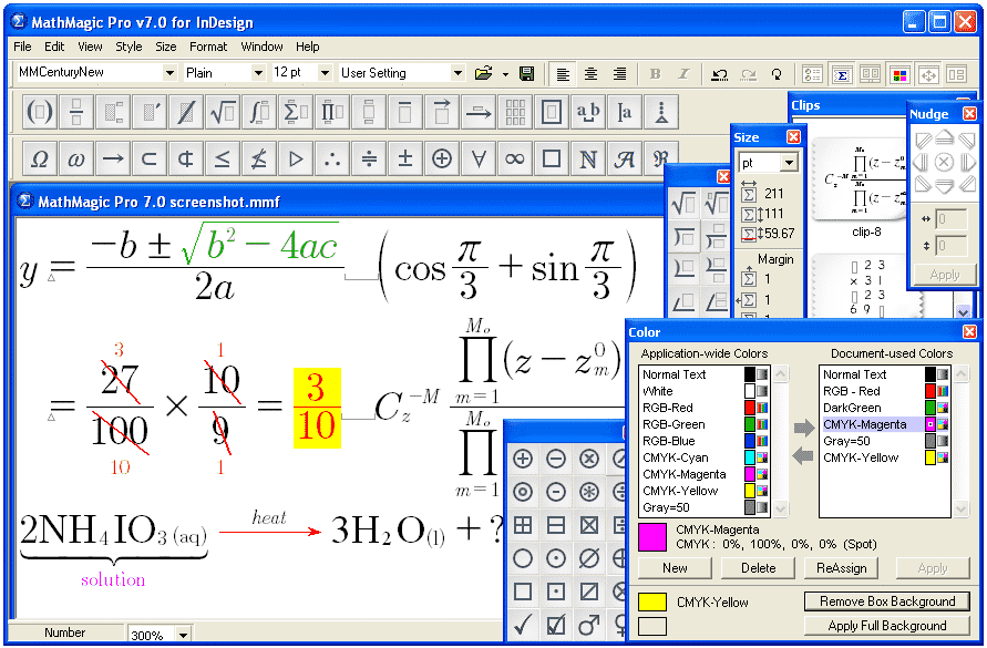 Mathmagic pro for InDesign 