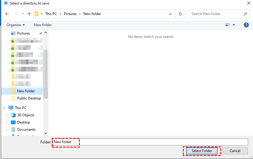 Highlighted file explorer button in MyRecover Professional's file explorer window.