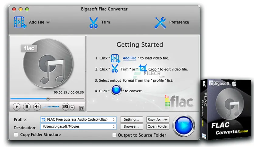Bigasoft FLAC Converter For Mac