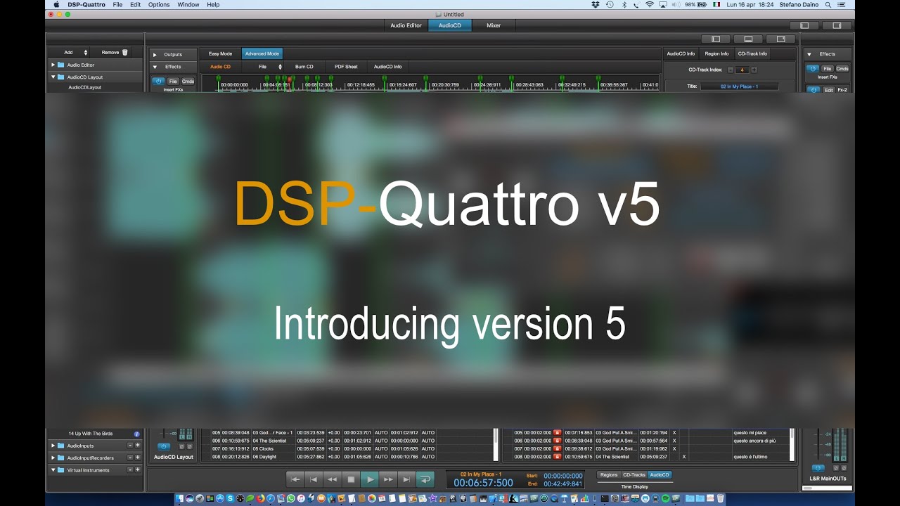 DSP-Quattro For Mac v5.5.1 Audio File Editing, AudioCD Plug-in For MacOS