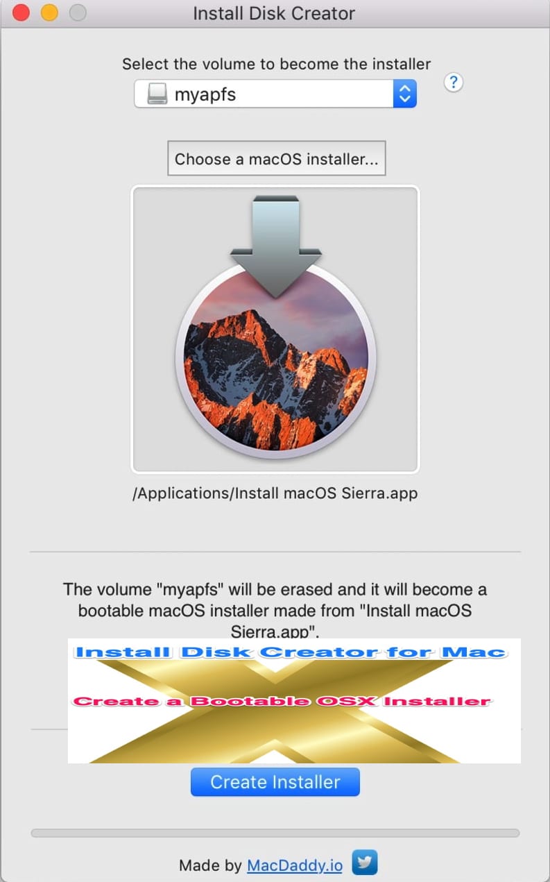 Install Disk Creator Mac OS Bootable USB Maker For mac OS X