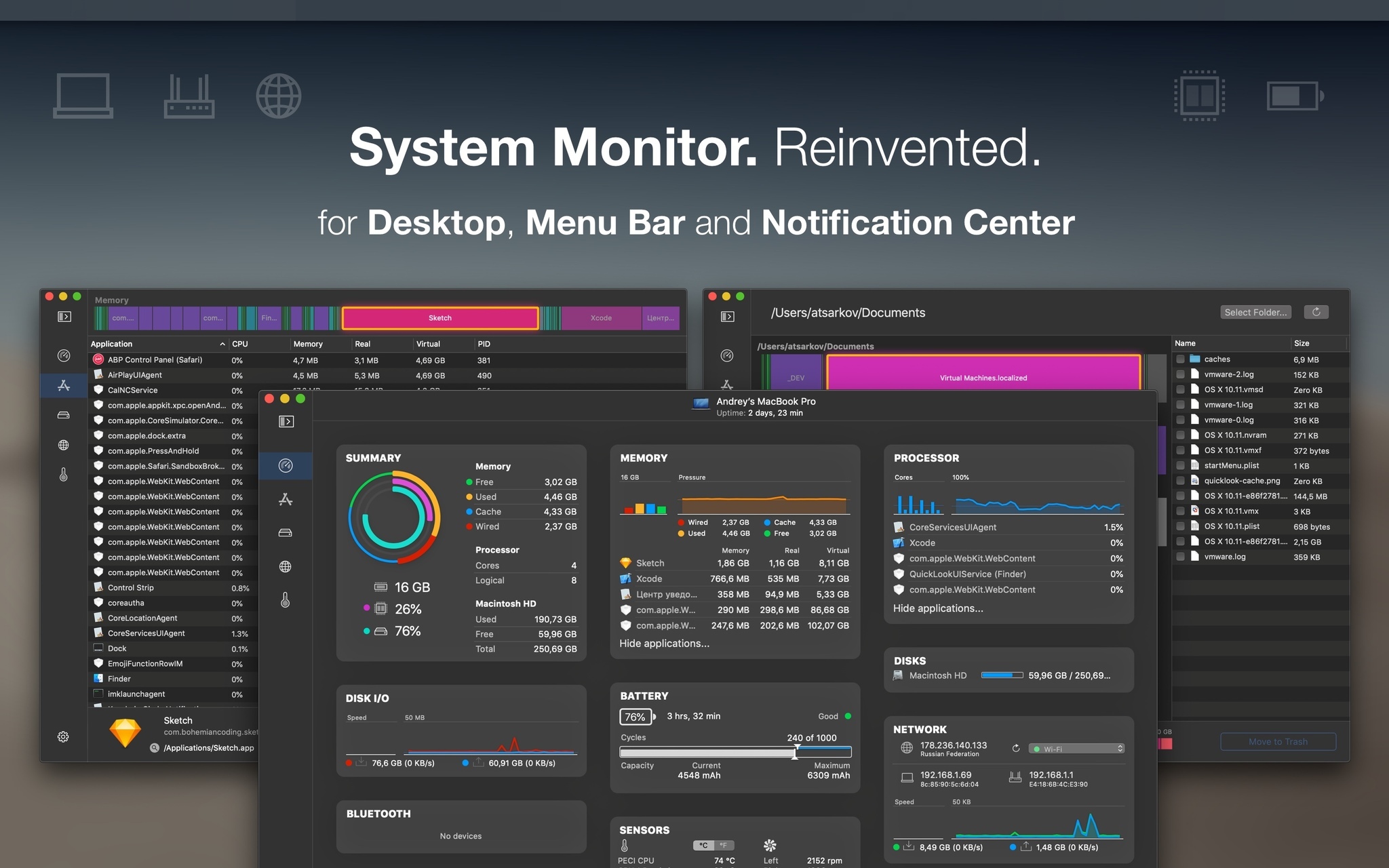iStatistica Pro Advanced System Monitor App for macOS