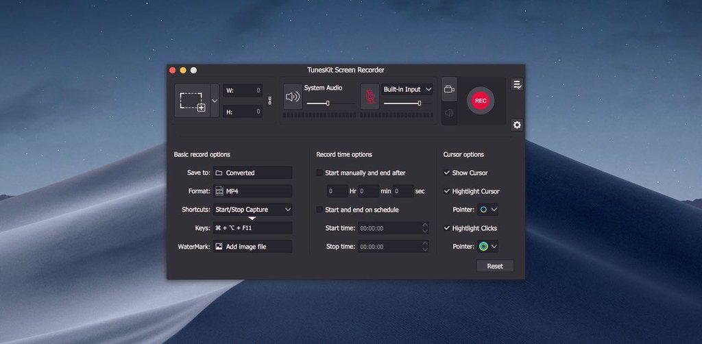 TunesKit Screen Recorder For Mac